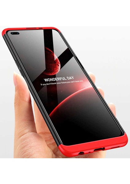 Oppo Reno 4 Lite ile Uyumlu Kılıf 3 Parçalı Tam Koruma Dayanıklı Soft Ince Kılıf