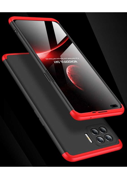Oppo Reno 4 Lite ile Uyumlu Kılıf 3 Parçalı Tam Koruma Dayanıklı Soft Ince Kılıf