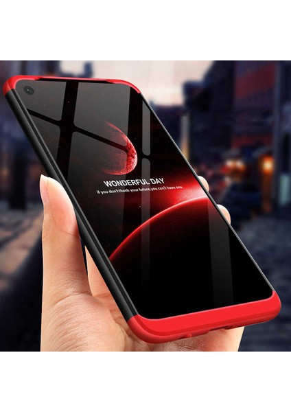 Huawei P40 Lite ile Uyumlu Kılıf 3 Parçalı Tam Koruma Dayanıklı Soft Ince Kılıf