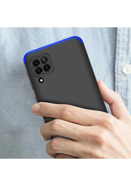 Huawei P40 Lite ile Uyumlu Kılıf 3 Parçalı Tam Koruma Dayanıklı Soft Ince Kılıf