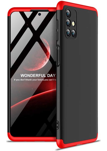 Samsung Galaxy M31S ile Uyumlu Kılıf 3 Parçalı Tam Koruma Dayanıklı Soft Ince Kılıf