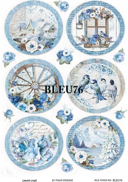 Pirinç Dekopaj Kağıdı LA-BLUE76