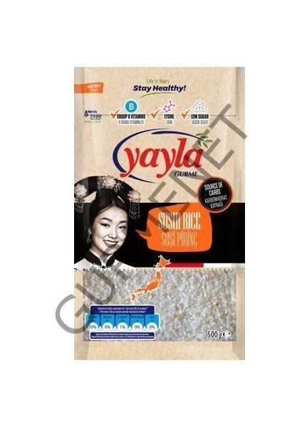 Yayla Gurme Fit Yayla Gurme Sushi Pirinci 500 Gr.