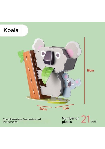 Prodigy Toy Çocuk Oyuncakları Hayvan Resmi-Koala Yapımı