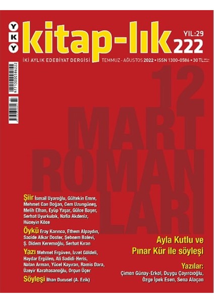 Kitap-Lık 222.SAYI Temmuz-Ağustos 2022