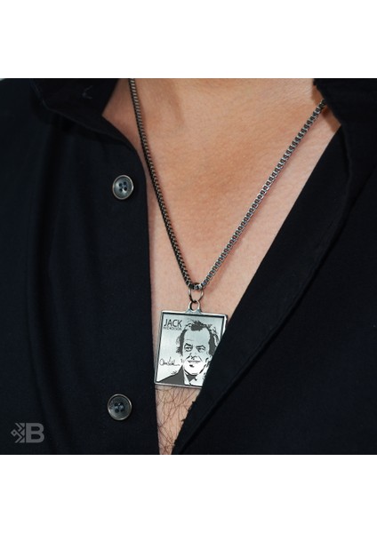 Jack Nicholson Kare Çelik Kolye - 3179 fırsatları