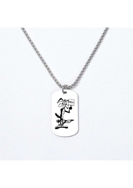Road Runner Wily Asker Kolye, Kişiye Özel Çelik Asker Kolye