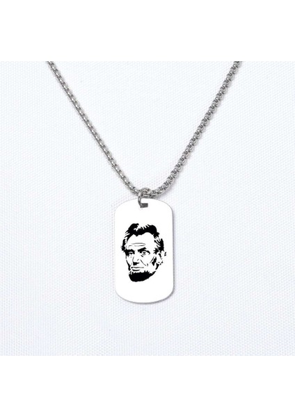 Abraham Lincoln Asker Kolye, Kişiye Özel Çelik Asker Kolye