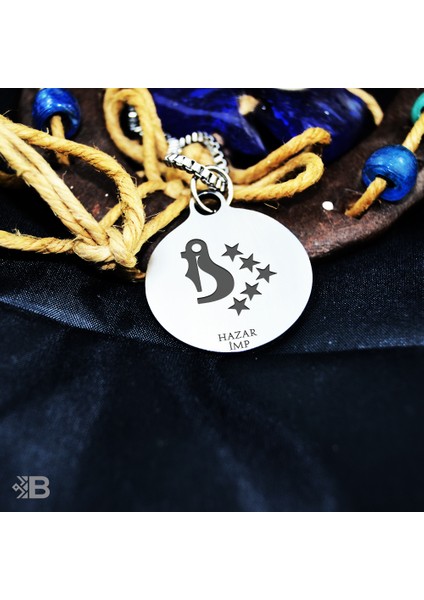 Hazar Imparatorluğu Yuvarlak Çelik Kolye - 2092