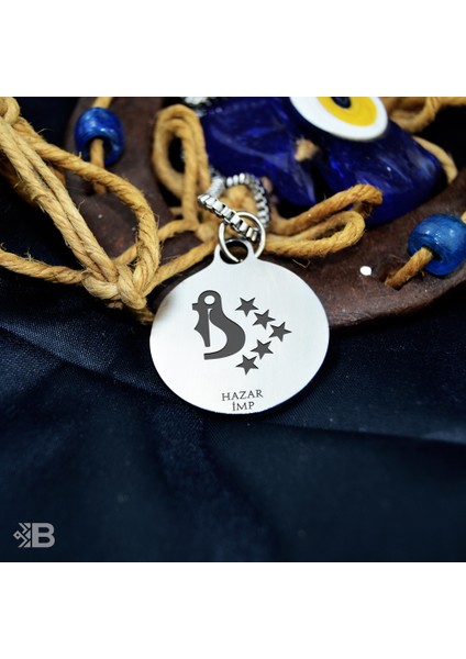 Hazar Imparatorluğu Yuvarlak Çelik Kolye - 2092 modelleri