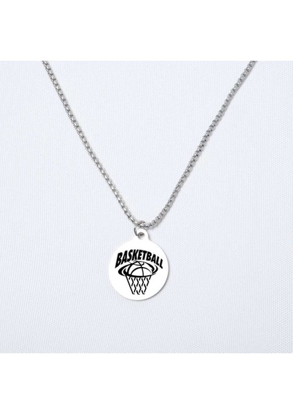 Basketball Yuvarlak Çelik Kolye