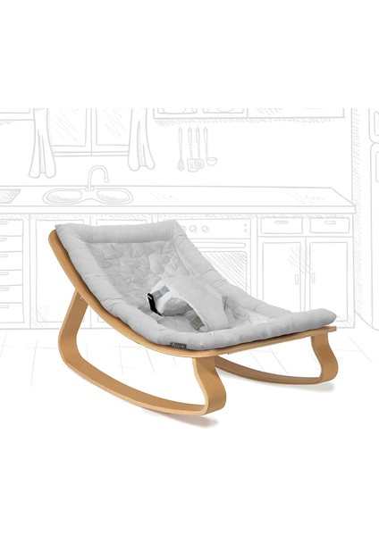 Sleepy Ahşap Ana Kucağı | Ana Dizi - Krem