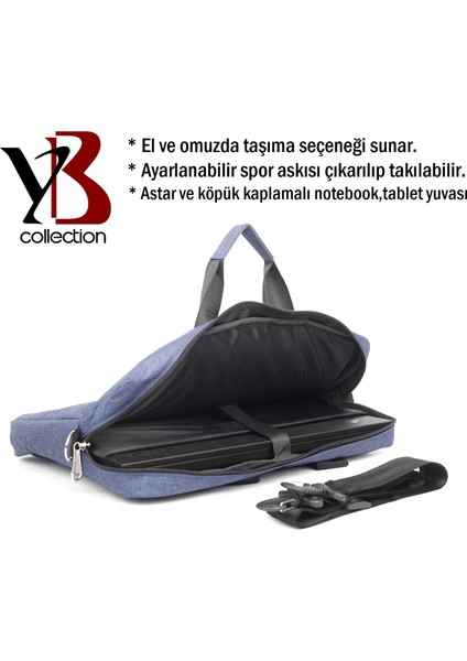 Yb Collection 15.6 Inch Laptop Tablet Macbook Notebook Evrak Çantası - 265 AL3090