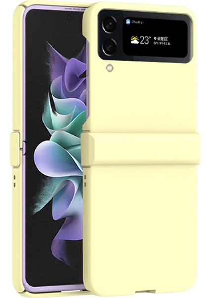 Samsung Galaxy Z Flip 4 Telefon Kılıfı - Sarı (Yurt Dışından)