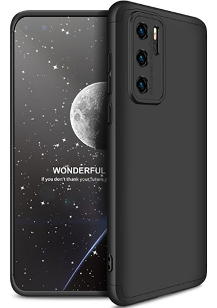 Huawei P40 Pro ile Uyumlu Kılıf 3 Parçalı Tam Koruma Dayanıklı Soft Ince Kılıf