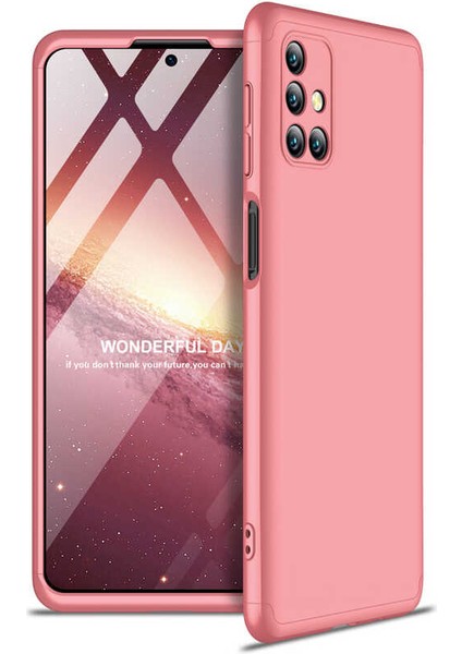 Samsung Galaxy M31S ile Uyumlu Kılıf 3 Parçalı Tam Koruma Dayanıklı Soft Ince Kılıf