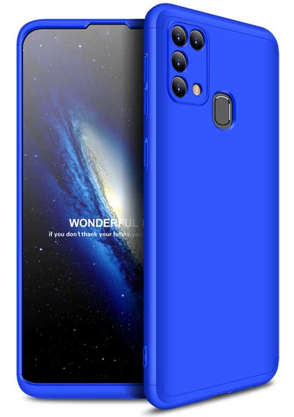 Samsung Galaxy M31 ile Uyumlu Kılıf 3 Parçalı Tam Koruma Dayanıklı Soft Ince Kılıf