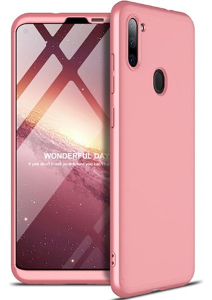 Samsung Galaxy A11 ile Uyumlu Kılıf 3 Parçalı Tam Koruma Dayanıklı Soft Ince Kılıf