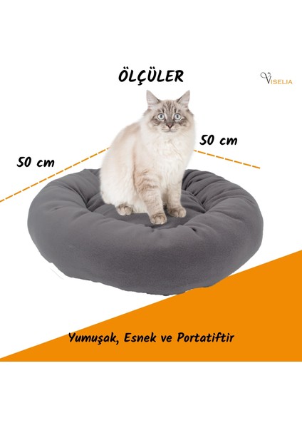 Kedi Yatağı Evcil Hayvan Kedi Minderi 50 cm Evcil Hayvan Simit Yatak Minder fiyatları