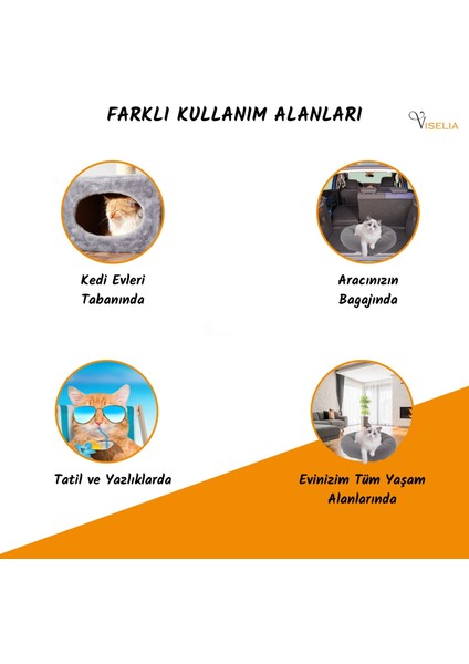 Kedi Yatağı Evcil Hayvan Kedi Minderi 50 cm Evcil Hayvan Simit Yatak Minder indirimleri