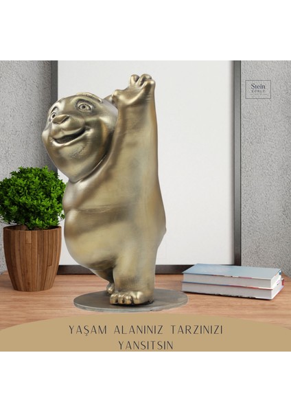 Dekoratif Ayı Biblo Heykel El Yapımı Sevimli Hediyelik Süs Eşyası Model Tasarım Ürünü