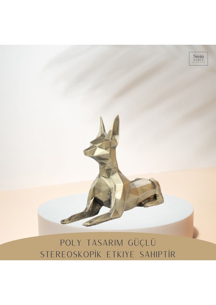 Dekoratif Köpek Biblo Heykel El Yapımı Doberman Hediyelik Süs Eşyası Poly Model Tasarım Ürünü fırsatları