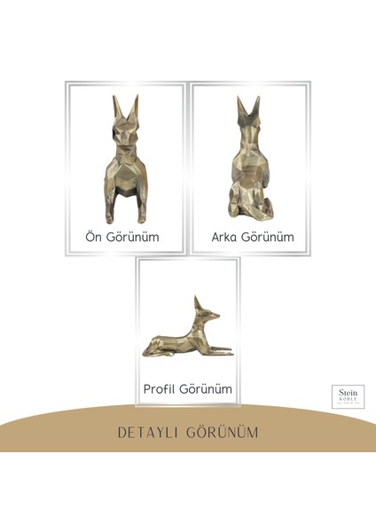 Dekoratif Köpek Biblo Heykel El Yapımı Doberman Hediyelik Süs Eşyası Poly Model Tasarım Ürünü indirimleri