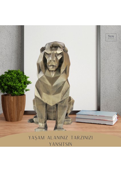 Dekoratif Aslan Biblo Heykel El Yapımı Hediyelik Süs Eşyası Poly Model Tasarım Ürünü modelleri