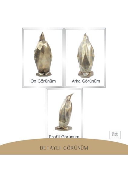 Dekoratif Penguen Biblo Heykel El Yapımı Hediyelik Süs Eşyası Poly Model Tasarım Ürünü indirimleri