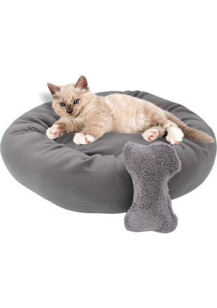 Kedi Yatağı Evcil Hayvan Kedi Minderi 50 cm Evcil Hayvan Simit Yatak Minder