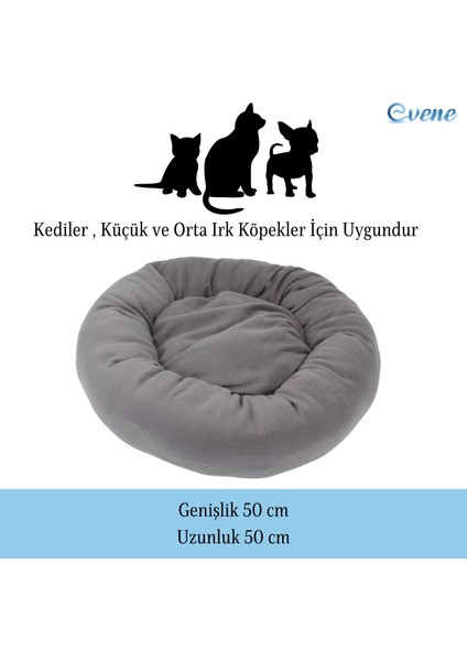 Kedi Yatağı Evcil Hayvan Kedi Minderi 50 cm Evcil Hayvan Simit Yatak Minder