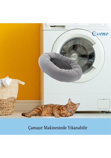 Kedi Yatağı Evcil Hayvan Kedi Minderi 50 cm Evcil Hayvan Simit Yatak Minder