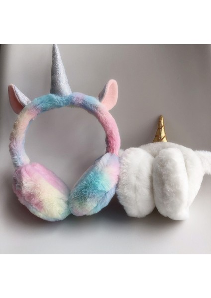 Sevimli Unicorn Earmuffs Katlanabilir Kışlık Kulaklık (Yurt Dışından)