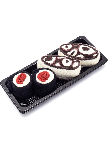 Sushi Nigiri Ahtapot Maki Tuna Desenli Renkli Çorap 2 Çift