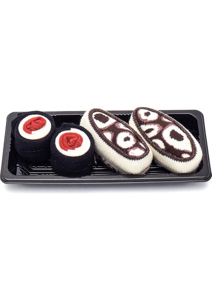 Sushi Nigiri Ahtapot Maki Tuna Desenli Renkli Çorap 2 Çift modelleri
