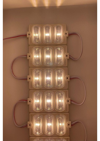 12 Volt Dar Açılı 3'lü Modül Led Gün Işığı (5 Adet)