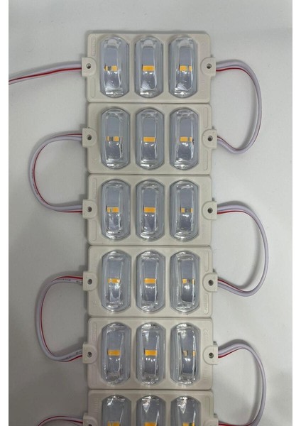 12 Volt Dar Açılı 3'lü Modül Led Gün Işığı (5 Adet)