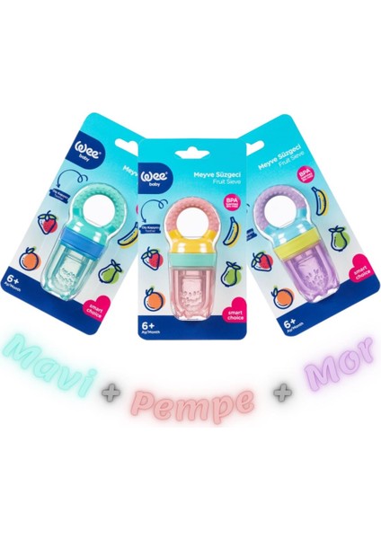 Meyve Süzgeci 3 Lu Set (Mavi + Pembe + Mor) fiyatları