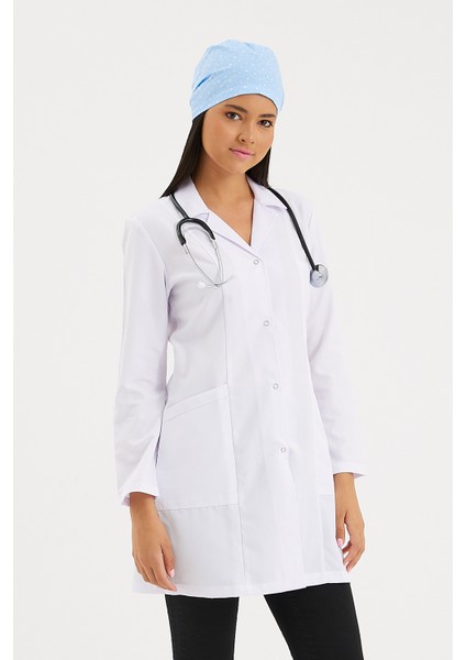 Klasik Yaka Laboratuvar Hemşire Eczacı Öğretmen Doktor Önlüğü