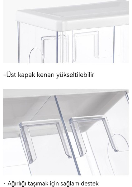 2000ML Gıda Box Saklama Kabı -Şeffaf (Yurt Dışından)