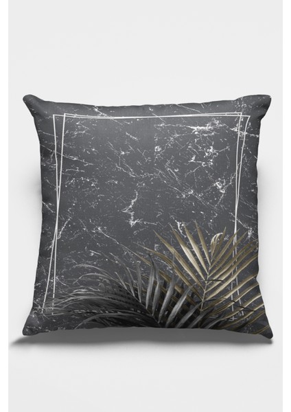 Dekoratif Çift Taraflı Tay Tüyü Dokuma Premium Kumaş Kırlent Yastık Kılıfı 43 x 43 cm KRL404