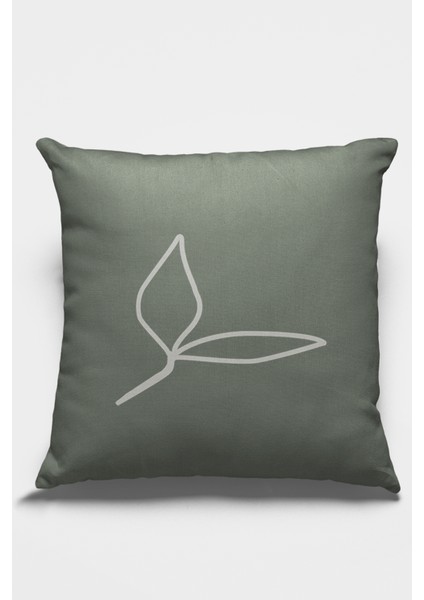 Premium Tay Tüyü Dokuma Kumaş Çift Taraflı Yapraklı Kırlent Yastık Kılıfı 43 x 43 cm KRL037 fiyatları