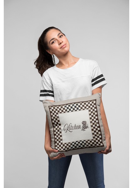 Çift Taraflı Kırlent Yastık Kılıfı Premium Tay Tüyü Dokuma Fas Desen Kumaş 43 x 43 cm KRL287 fırsatları