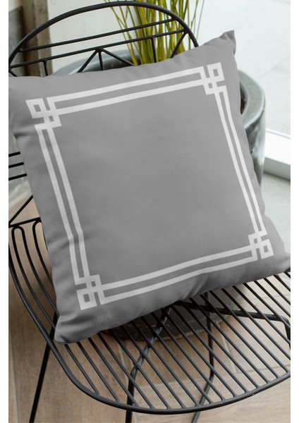 Çerçeveli Premium Tay Tüyü Çift Taraflı Kırlent Yastık Kılıfı Dokuma Kumaş 43 x 43 cm KRL280 fiyatları