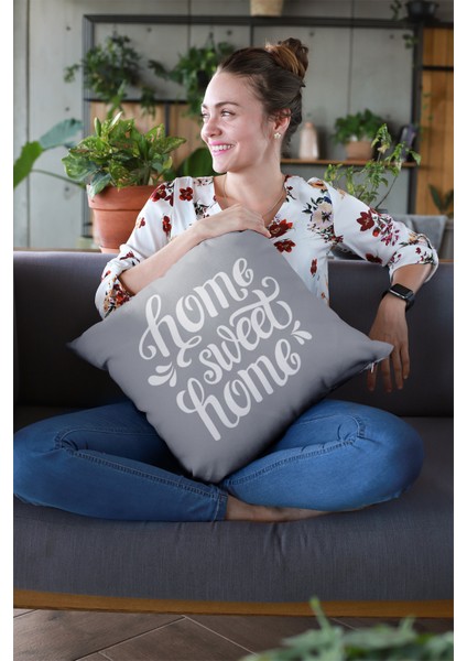 Premium Tay Tüyü Dokuma Kumaş Çift Taraflı Home Kırlent Yastık Kılıfı 43 x 43 cm KRL157 fırsatları