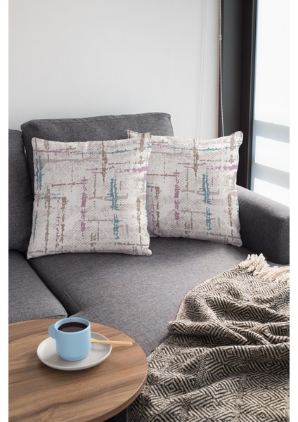 Premium Tay Tüyü Dokuma Kumaş Çift Taraflı Vintage Kırlent Yastık Kılıfı 43 x 43 cm KRL413 modelleri