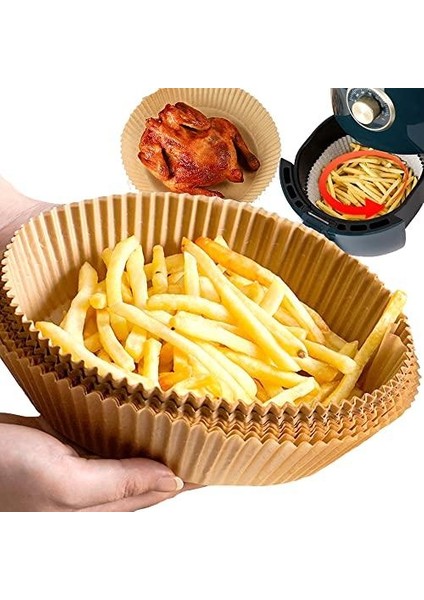 Fritöz Pişirme Kağıdı Air Fryer Yağsız Pişirme Kağıt Kare Tek Kullanımlık 50 Adet