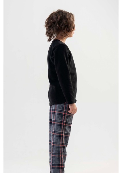 Erkek Çocuk Siyah Pijama Takımı 201051-0217