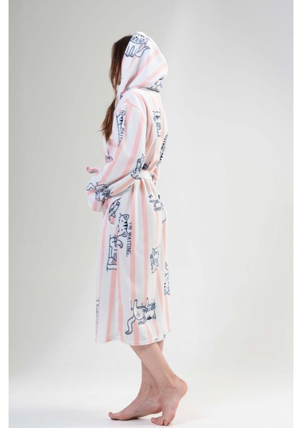 Kadın Kapüşonlu Polar Pink Sabahlık 203184-0221 indirimleri
