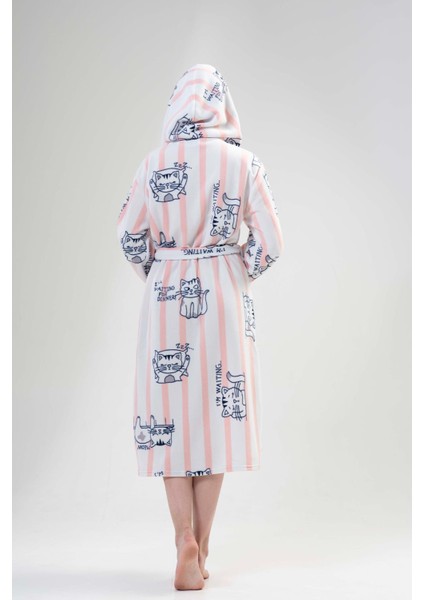 Kadın Kapüşonlu Polar Pink Sabahlık 203184-0221